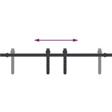 vidaXL Komplet drsnih vrat omarice 91 cm ogljikovo jeklo | Shoptok.si