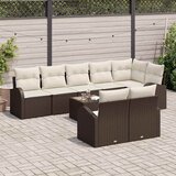  Sjedeća garnitura za vrt Smeđa i krem 55 x 55 x 37 cm poliratan | Eponuda.ba