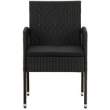  3-dijelni vrtni blagovaonski set od poliratana crni | shoptok.hr