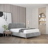 Maison de Rêve Sivi tapecirani bračni krevet s prostorom za odlaganje s podnicom 160x200 cm Noto – | shoptok.hr