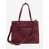 Shelvt Burgundy tote bag with embossed lettering | Shoptok.si