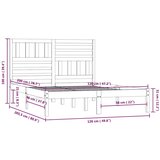  Okvir za krevet od masivne borovine bijeli 120 x 200 cm | shoptok.hr