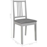 vidaXL Jedilni stoli z blazinami 4 kosi trden les sivi | Shoptok.si