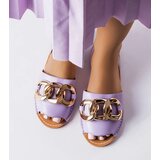 Gemre Germaine purple sandals decorated with a chain | ePonuda.com