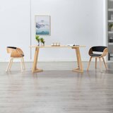 Maison Chic Jedilni stoli - Vzorci stoli črn ukrivljen les in umetno usnje A87, (22032106) | Shoptok.si