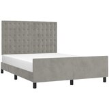  Okvir za krevet bez madraca svjetlosivi 140 x 190 cm baršunasti | shoptok.hr
