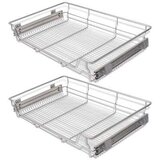 vidaXL Žičane košare na izvlačenje 2 kom srebrne 800 mm | shoptok.hr