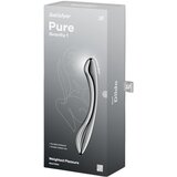 Satisfyer Pure Gravity 1 – rebrast jekleni dildo (srebrn) | Shoptok.si