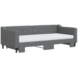  Dnevni krevet na razvlačenje tamnosivi 90 x 200 cm od tkanine | shoptok.hr