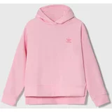 Adidas Otroški pulover roza barva, s kapuco