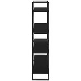 vidaXL ormarić za knjige s 4 razine crni 100 x 30 x 140 cm od iverice | shoptok.hr