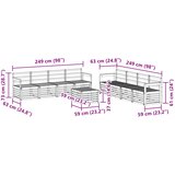  Set vanjskih sofa 9 kom. Prirodna | shoptok.hr
