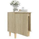  Noćni ormarići s drvenim nogama 2 kom boja hrasta 40x30x50 cm | Eponuda.com