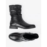 Shelvt Comfortable black ankle boots with ruffles | Shoptok.si