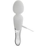 Liaison Wand - punjivi LED vibrator od silikonskog stakla (prozirno-bijeli) | shoptok.hr