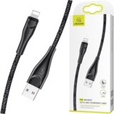 Usams BRIDED KABEL ZA LIGHTNING 3M 2A BLACK/BLACK ZA IPHONE FAST CHARGE, (21980527) | Shoptok.si