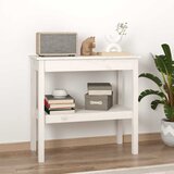  Konzolni stol bijeli 80x40x75 cm od masivne borovine | shoptok.hr