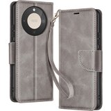 AVIZAR Denarnica ovitek za Honor Magic 8 Lite retro slog s stojalom, Siva, (5000274815) | Shoptok.si
