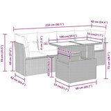 vidaXL 5-dijelni vrtni set sofa s jastucima bež od poliratana | shoptok.hr