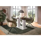 MID.YOU Raztegljiva Miza Marlon, Bela, Siva, 150-190x90cm | Shoptok.si