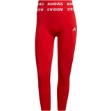 ADIDAS SPORTSWEAR Športne hlače ognjeno rdeča / bela