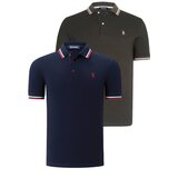Dewberry DUAL SET T8594 MENS T-SHIRT-NAVY BLUE-KHAKI | Shoptok.si