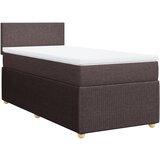 vidaXL Krevet s oprugama i madracem tamnosmeđi 90 x 190 cm od tkanine | shoptok.hr
