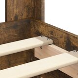  Krevetna konstrukcija s pohranom i uzglavljem Dimljeni hrast Smeđa 180 x 200 cm | shoptok.hr