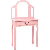  Mizica za ličenje s stolčkom roza 65x36x128cm pavlovnija in MDF, (20713005) | Shoptok.si
