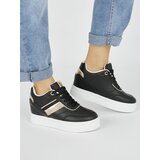 Shelvt Black sneakers with a hidden wedge | shoptok.hr