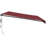 Tenda na automatsko uvlačenje s LED svjetlima bordo 500x350 cm | shoptok.hr
