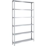 eurokraft pro Privijačeni regal, lahka izvedba, pocinkan, višina regala 2500 mm, širina police 1300 mm, globina 300 mm, osnovni regal | Shoptok.si