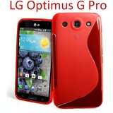  Gumijasti / gel etui S-Line za LG Optimus G Pro - rdeči Cene