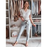 DStreet Bluzka damska one size krótka SELFINA popielaty | shoptok.hr