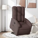  Naslonjač na podizanje tamnosmeđi od tkanine | shoptok.hr