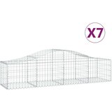 vidaXL Lučne gabionske košare 7 kom 200x50x40/60 cm pocinčano željezo | shoptok.hr