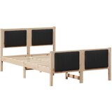 vidaXL Kovinska posteljna konstrukcija Rjava in črna 120 x 200 cm | Shoptok.si