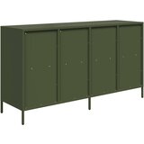 vidaXL Komoda olivno zelena 135x39x73,5 cm hladno valjano jeklo | Shoptok.si