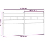 vidaXL Uzglavlje Sonoma hrast 193 cm željezo i konstruirano drvo | shoptok.hr