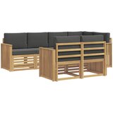  Set vanjskih sofa 7 kom. Bijela i antracit Poliester 247 x 128,5 x 73 cm | Shoptok.si
