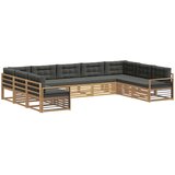 vidaXL Zunanja garnitura za sedenje z blazino 9 pcs Bela in antracit, (5000280063) | Shoptok.si