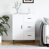 vidaXL Komoda visok sijaj bela 69,5x34x90 cm inženirski les Cene