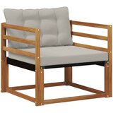  Set vanjskih sofa Čvrsto drvo akacije i Textilene Prirodna | Eponuda.com