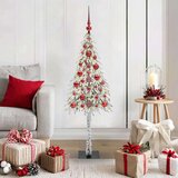 vidaXL Božično drevo med 150 LED z stojalom Bela 120 cm PE in jeklo | Shoptok.si