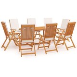  9-dijelni vrtni blagovaonski set s jastucima masivna tikovina | shoptok.hr
