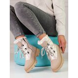 SHELOVET Beige women's snow boots with Fur | shoptok.hr
