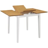 Maison Chic Raztegljiva Jedilna miza - Kuhinjska miza - Jedilni stol MDF (80-120)x80x74 cm bela, (21715279) Cene