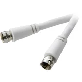 SAT priključni kabel [1x F-vtikač - 1x F-vtikač] 3.00 m 90 dB bel (20431449)