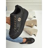 Resti Aurelia Nero - Black platform made of eco-leather, model LH201-8 | Shoptok.si