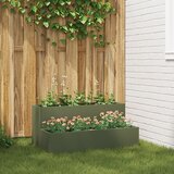 vidaXL Vrtlarska sadilica Maslinasta Metal 100 x 60 x 45 cm Sadilice Cijene